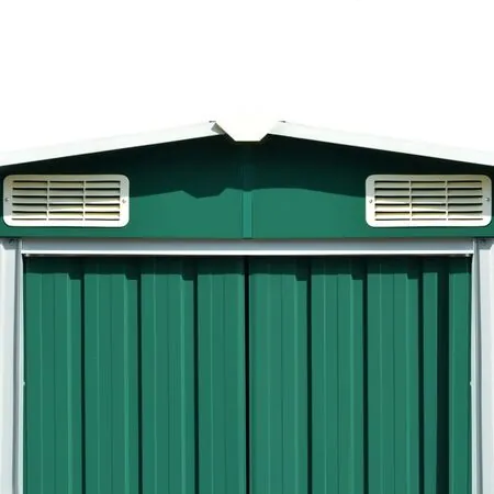  Șopron de grădină, 257x489x181 cm, verde, metal