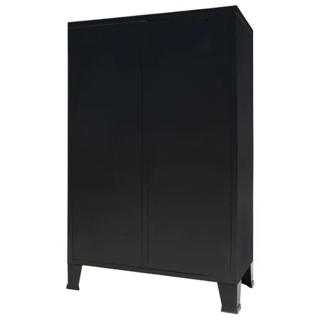  Șifonier, stil industrial, 67 x 35 x 107 cm, negru, metal