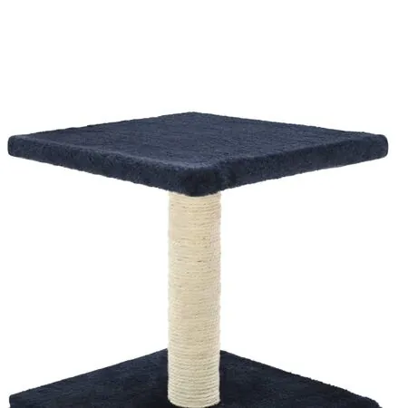  Ansamblu pisici, stâlpi din funie sisal, albastru închis, 55 cm