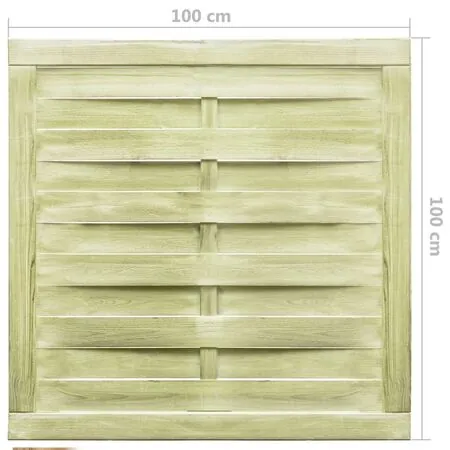  Poartă de grădină, 100x100 cm, lemn de pin tratat verde