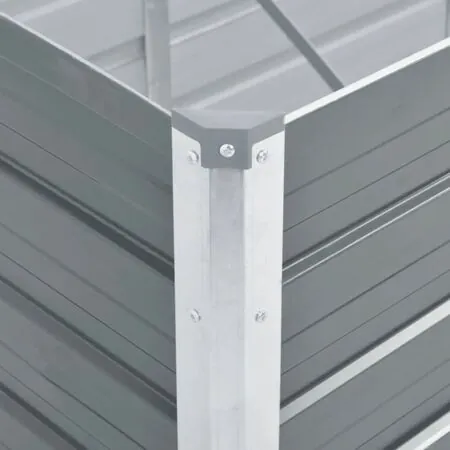  Strat înălțat de grădină, gri, 240x80x45 cm, oțel galvanizat