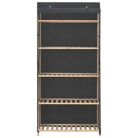  Șifonier, gri, 79 x 40 x 170 cm, material textil