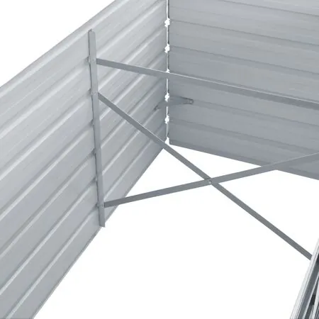  Strat înălțat de grădină, gri, 240x80x45 cm, oțel galvanizat