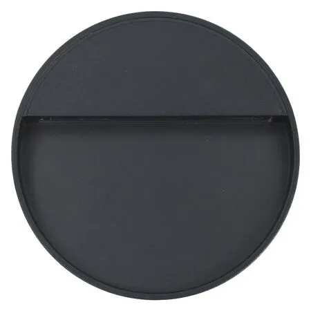  Lămpi de perete LED de exterior, 2 buc., negru, 3 W, rotund