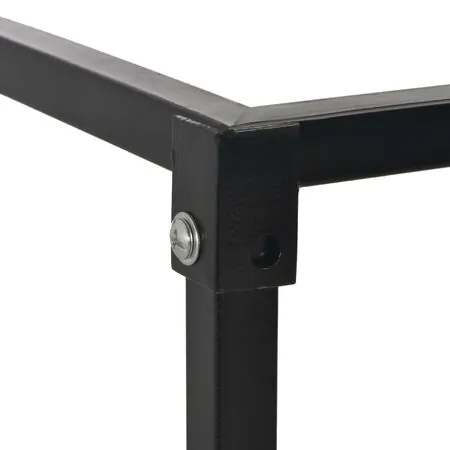  Rastel lemne de foc, cu postament, negru, 37x37x113 cm, oțel 