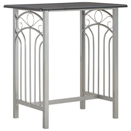  Set mobilier de bar, 3 piese, negru, lemn și oțel