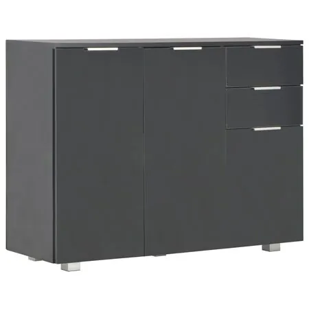  Dulap, negru extralucios, 107x35x80,5 cm