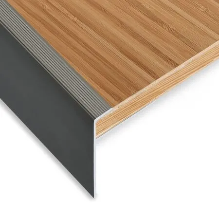  Profile trepte în formă de F, 15 buc., maro, 100 cm, aluminiu