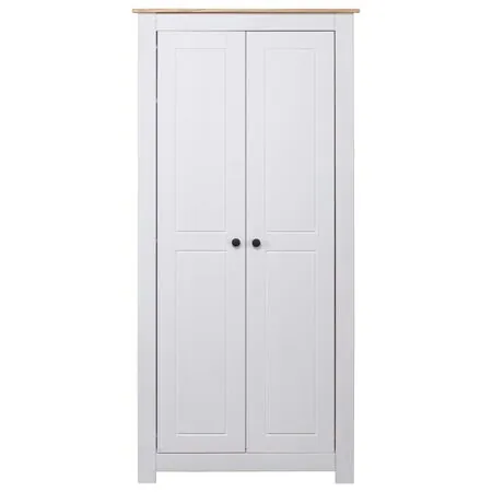  Șifonier, alb, 80 x 50 x 171,5 cm, lemn masiv pin gama Panama  