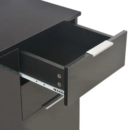  Dulap, negru extralucios, 107x35x80,5 cm