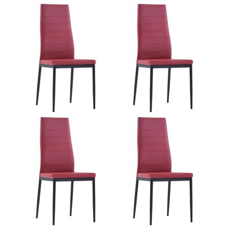  Set mobilier de bucătărie, 5 piese, roșu vin