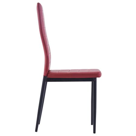  Set mobilier de bucătărie, 5 piese, roșu vin