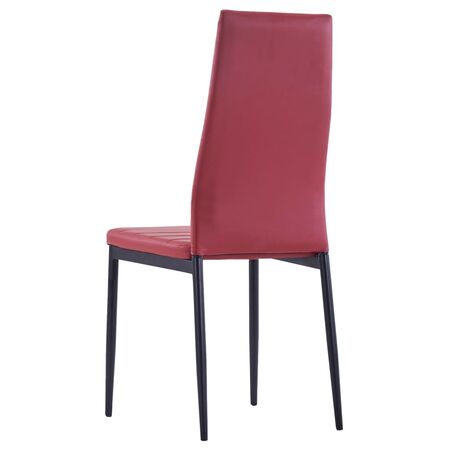  Set mobilier de bucătărie, 5 piese, roșu vin