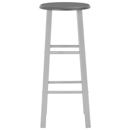  Set mobilier de bar, 3 piese, negru, lemn și oțel