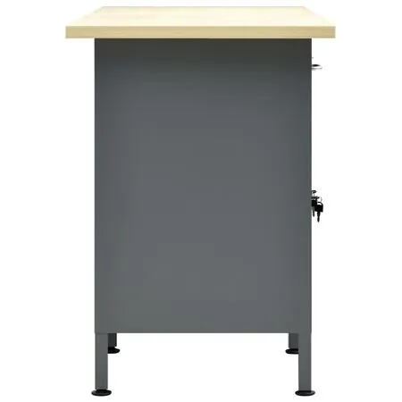  Banc de lucru, negru, 160 x 60 x 85 cm, oțel