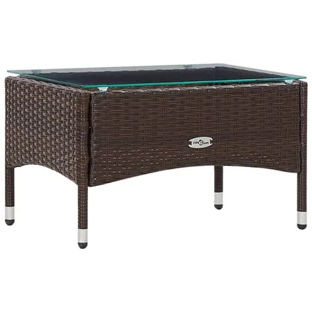 Set mobilier de grădină cu perne, 5 piese, maro, poliratan