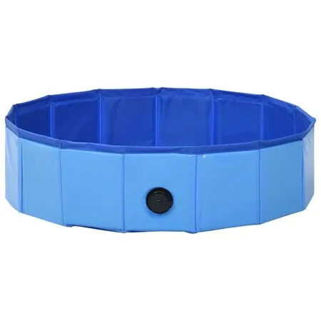  Piscină pentru câini pliabilă, albastru, 80 x 20 cm, PVC