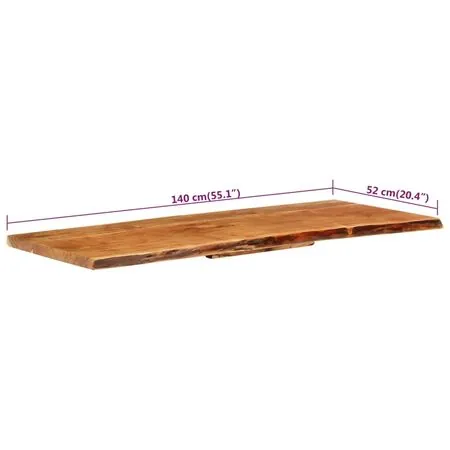  Blat lavoar de baie, 140x52x3,8 cm, lemn masiv de acacia