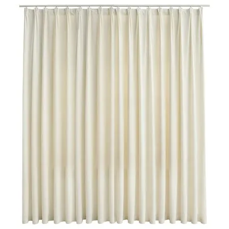  Draperie opacă, crem, 290 x 245 cm, catifea, cu cârlige