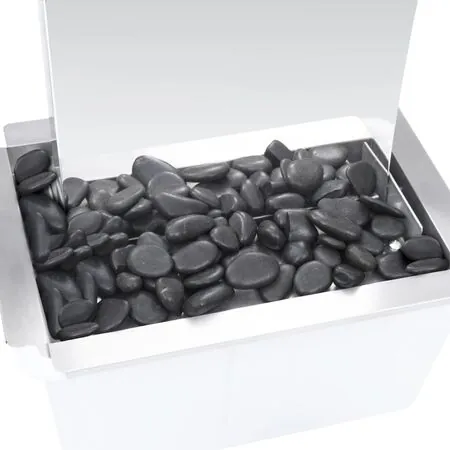  Fântână de grădină cu pompă, 130 cm, oțel inoxidabil, curbat