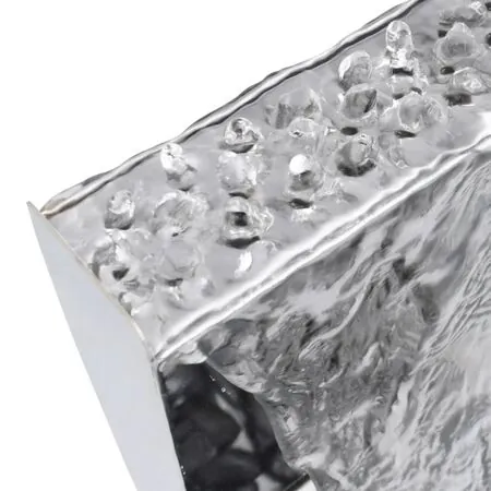  Fântână de grădină cu pompă, 130 cm, oțel inoxidabil, curbat