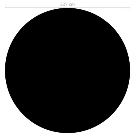  Prelată piscină, negru, 527 cm, PE