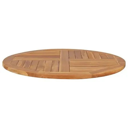  Blat de masă rotund, 90 cm, lemn masiv de tec, 2,5 cm