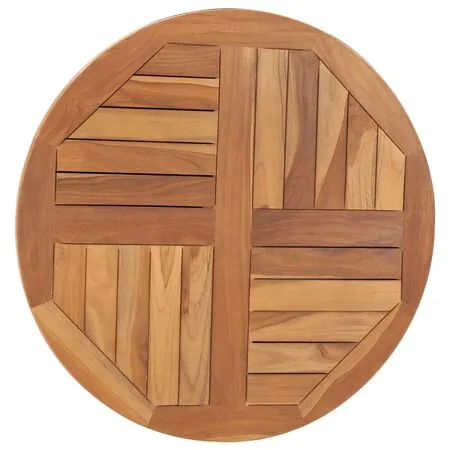  Blat de masă rotund, 70 cm, lemn masiv de tec, 2,5 cm