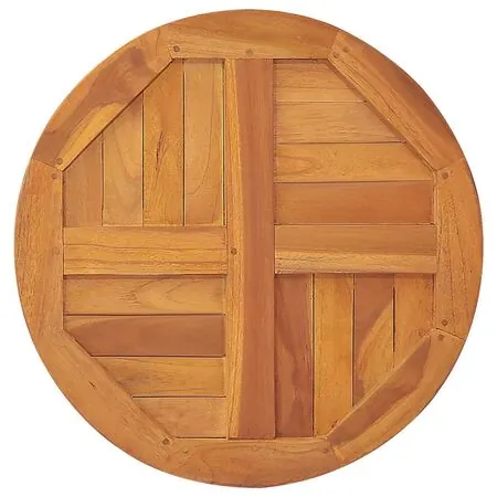  Blat de masă rotund, 70 cm, lemn masiv de tec, 2,5 cm