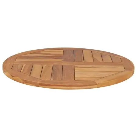  Blat de masă rotund, 70 cm, lemn masiv de tec, 2,5 cm
