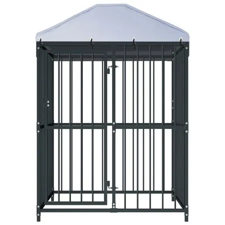  Padoc pentru câini de exterior cu acoperiș, 120x120x150 cm
