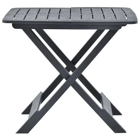  Masă de grădină pliabilă, antracit, 79 x 72 x 70 cm, plastic