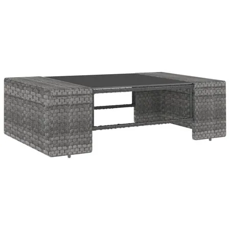  Set mobilier de grădină, 2 piese, gri, poliratan