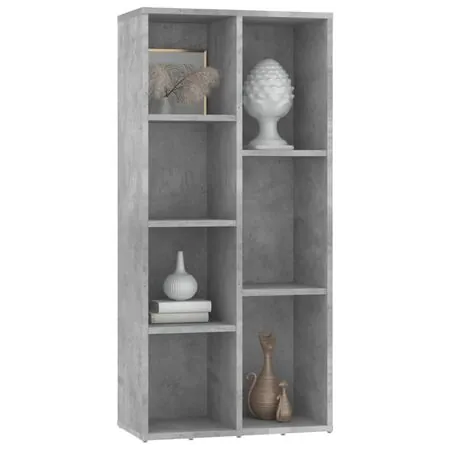  Bibliotecă, gri beton, 50 x 25 x 106 cm, lemn prelucrat