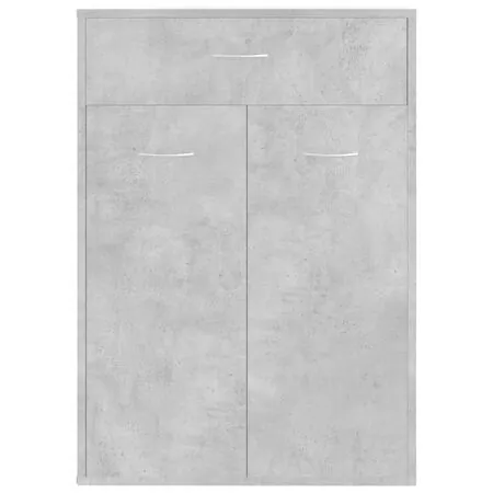  Pantofar, gri beton, 60x35x84 cm, lemn prelucrat