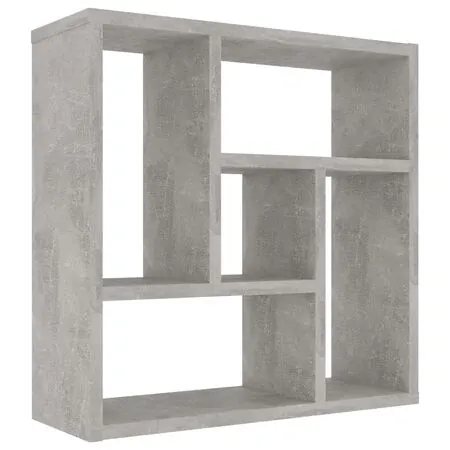  Raft de perete, gri beton, 45,1x16x45,1 cm, lemn prelucrat
