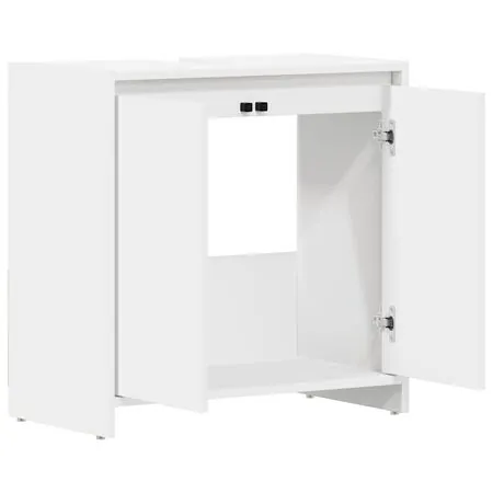  Dulap de baie, alb, 60x33x61 cm, lemn prelucrat