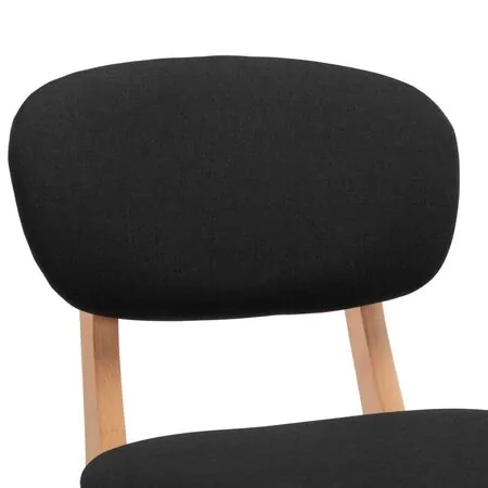  Scaune de bar, 2 buc., negru, material textil