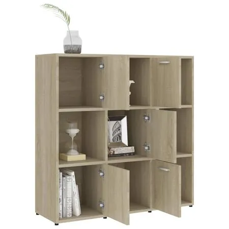  Bibliotecă, stejar Sonoma, 90 x 30 x 90 cm, lemn prelucrat