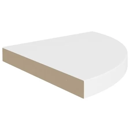  Rafturi colțar de perete, 4 buc., alb, 35 x 35 x 3,8 cm, MDF