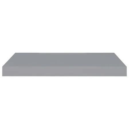  Rafturi de perete suspendate, 2 buc., gri, 60x23,5x3,8 cm, MDF
