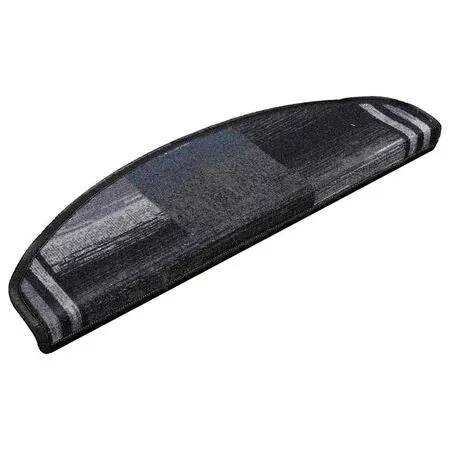  Covorașe scări autoadezive, 15 buc., negru și gri, 65x21x4 cm