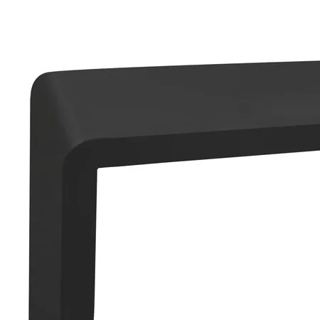  Rafturi de perete cub, 3 buc., negru, MDF