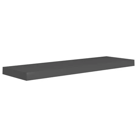  Raft de perete suspendat, negru, 80x23,5x3,8 cm, MDF