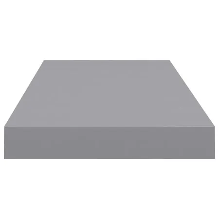  Rafturi de perete suspendate, 2 buc., gri, 60x23,5x3,8 cm, MDF