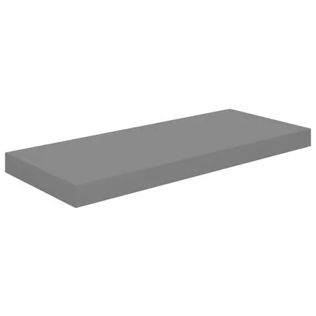  Raft de perete suspendat, gri extralucios, 60x23,5x3,8 cm, MDF