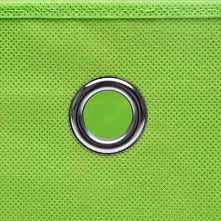 Cutii depozitare, 10 buc., verde, 28x28x28 cm, material nețesut