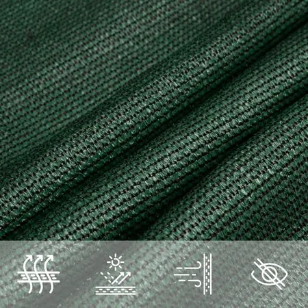  Pânză parasolar, verde închis, 2x5 m, HDPE, 160 g/m²