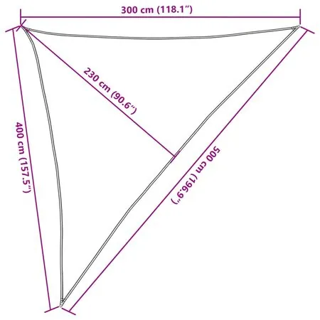  Pânză parasolar , antracit , 3x4x5 m, HDPE ,160 g / m²