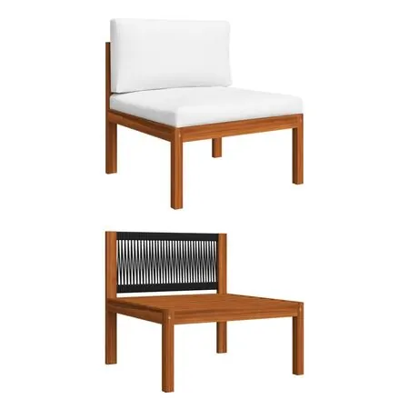  Set mobilier de grădină cu perne, 3 piese, lemn masiv de acacia